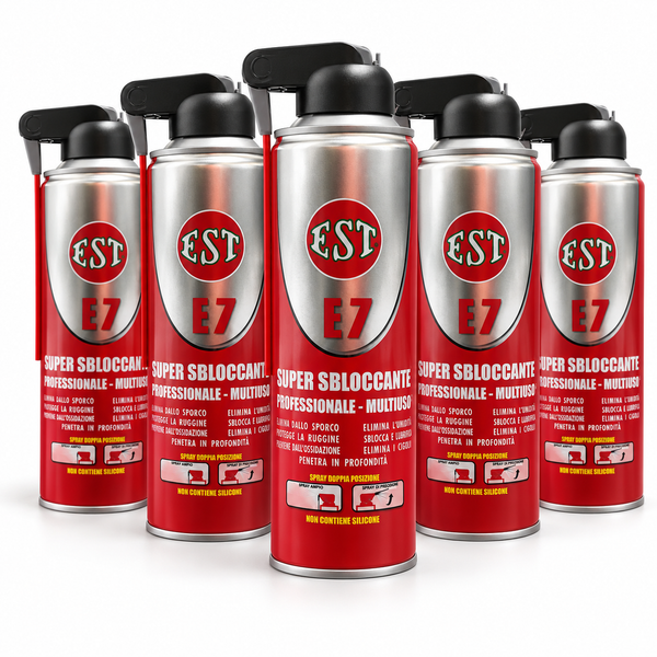 EST E-7 Super Lubrificante 7 in 1 Spray 500 ml – Doppio Spruzzo – Confezione 6 Pezzi – Cod. 0971
