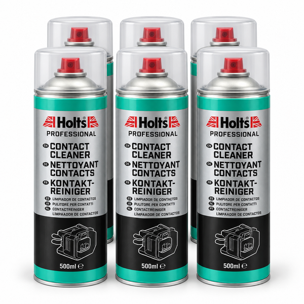 Holts Professional Contact Cleaner 500 ml – Pulitore Contatti Elettrici Spray – Confezione 6 Pezzi – HMTN0601A