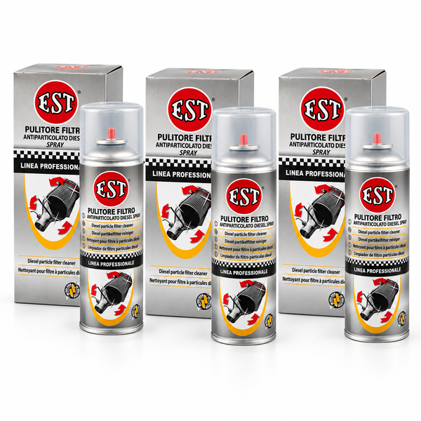 EST Pulitore Filtro Antiparticolato Diesel Spray con Sonda 400 ml – Confezione 3 Pezzi – Cod. 0966