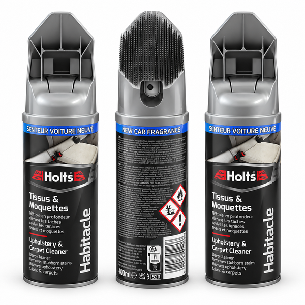 Holts Detergente Tessuti & Moquette 400 ml con Spazzola Integrata – Confezione 3 Pezzi – Cod. HAPP0130A
