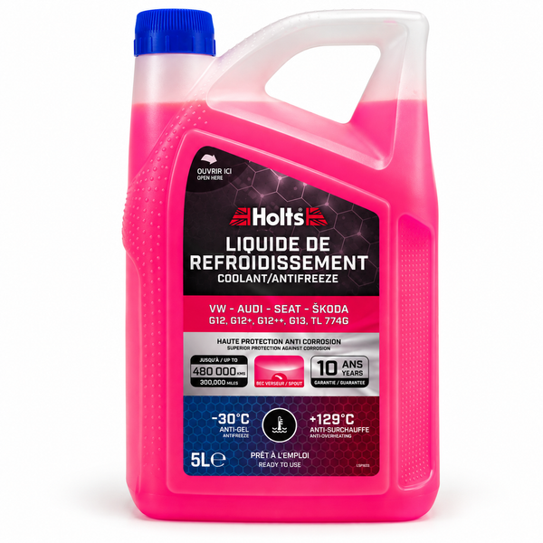 Holts Liquido Raffreddamento Rosa 5L – G12/G12+/G12++/G13 – VW Audi Seat Škoda – Cod. HAFR0006B