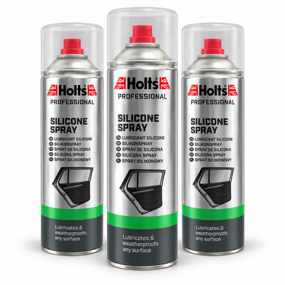 Holts Professional Silicone Spray 500 ml – Lubrificante e Protettivo al Silicone – Confezione 3 Pezzi – Cod. HMTN0301A