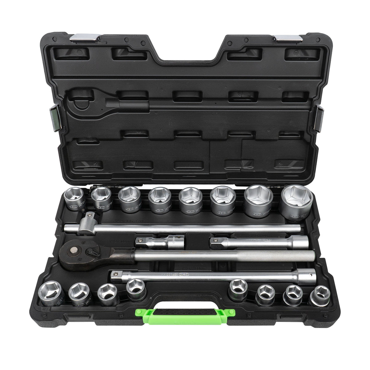 JBM SET DI UTENSILI DA 21 PEZZI CON BUSSOLE ESAGONALI DA 3/4" – FINITURA ZINCATA - 53727