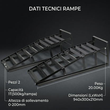 JBM SET DI 2 RAMPE DI SOLLEVAMENTO 1 TON 52845