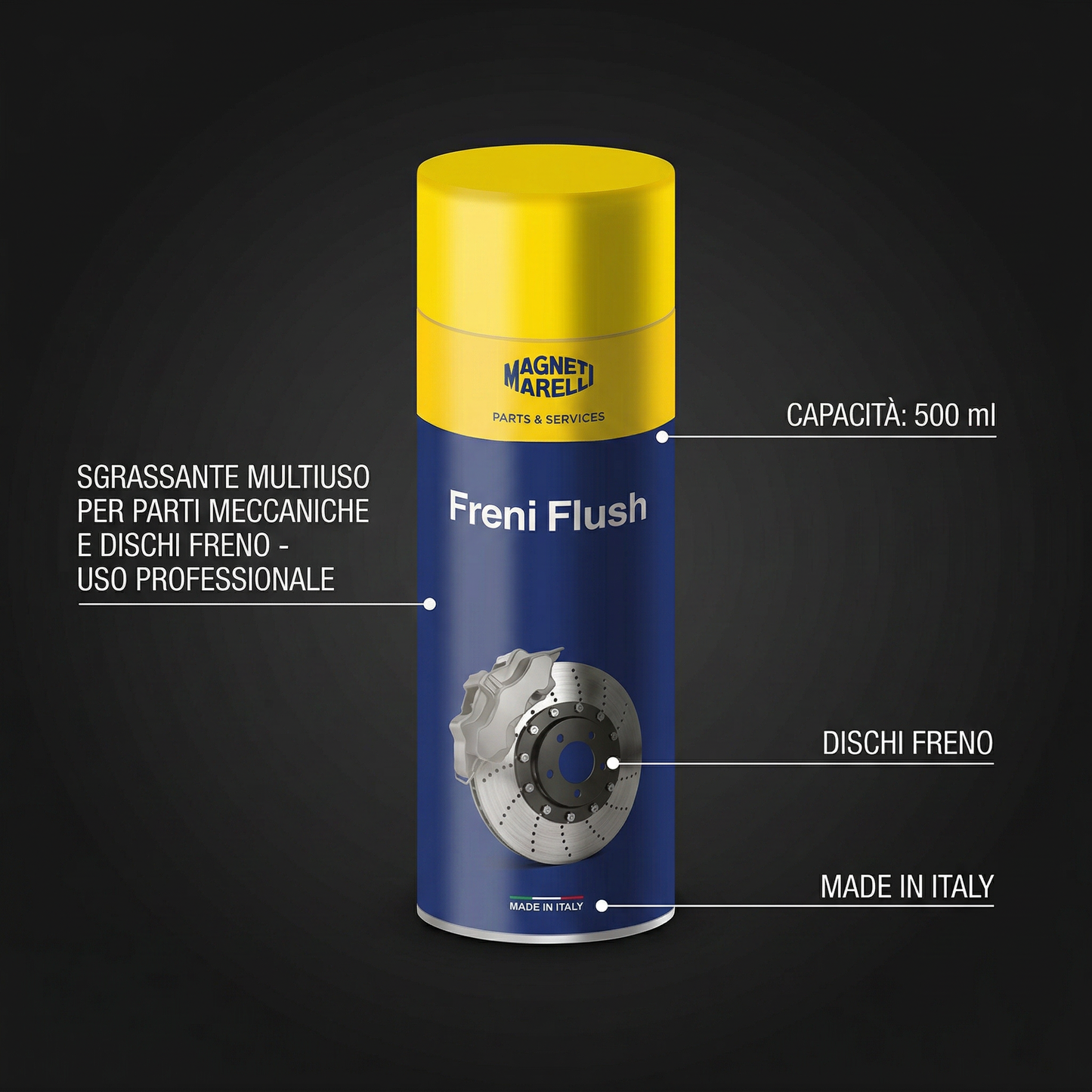 MAGNETI MARELLI FRENI FLUSH 500 ml 099996001065| 12/24 PEZZI
