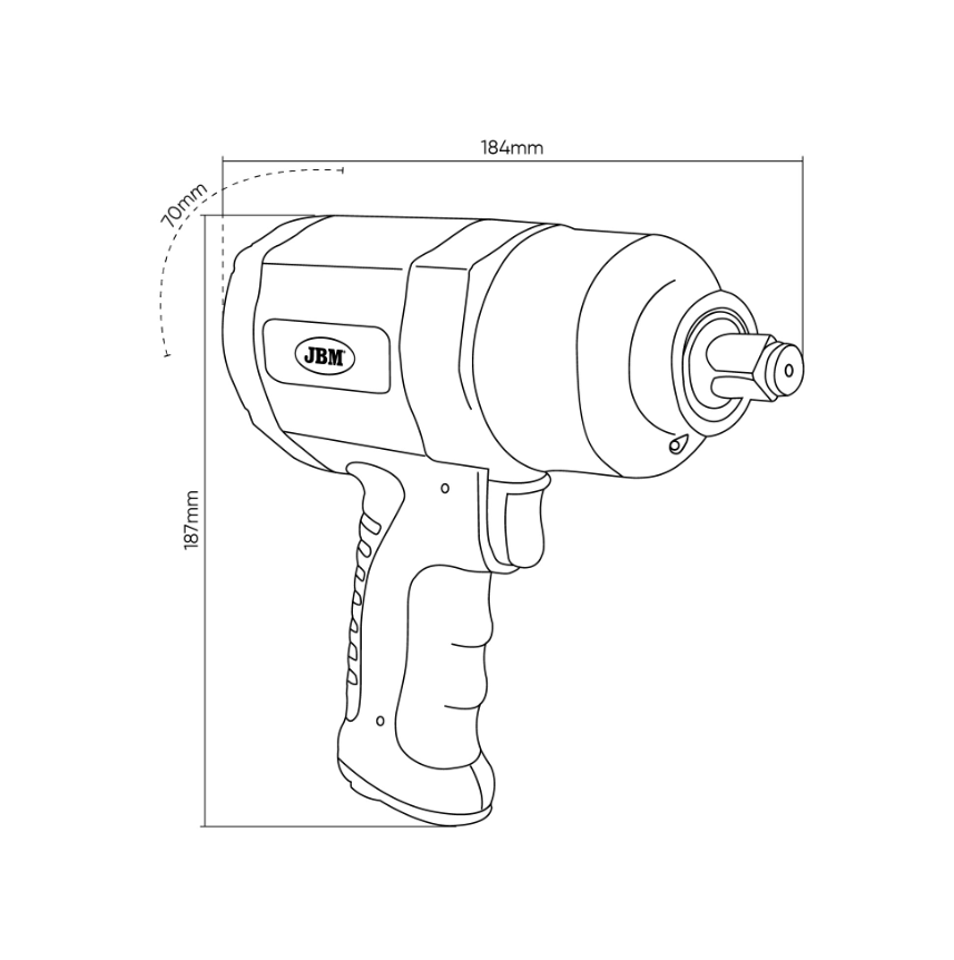 AVVITATORE PNEUMATICO DA 1/2" 1200NM