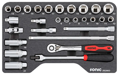 SONIC SET DI BUSSOLE BMCS 3/8" 28 PEZZI 202803