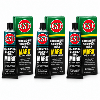 EST Mark Pasta Nera 95 g – Guarnizione Siliconica Nera per Motori – Confezione 3 Pezzi – Cod. 0756 - Techservice