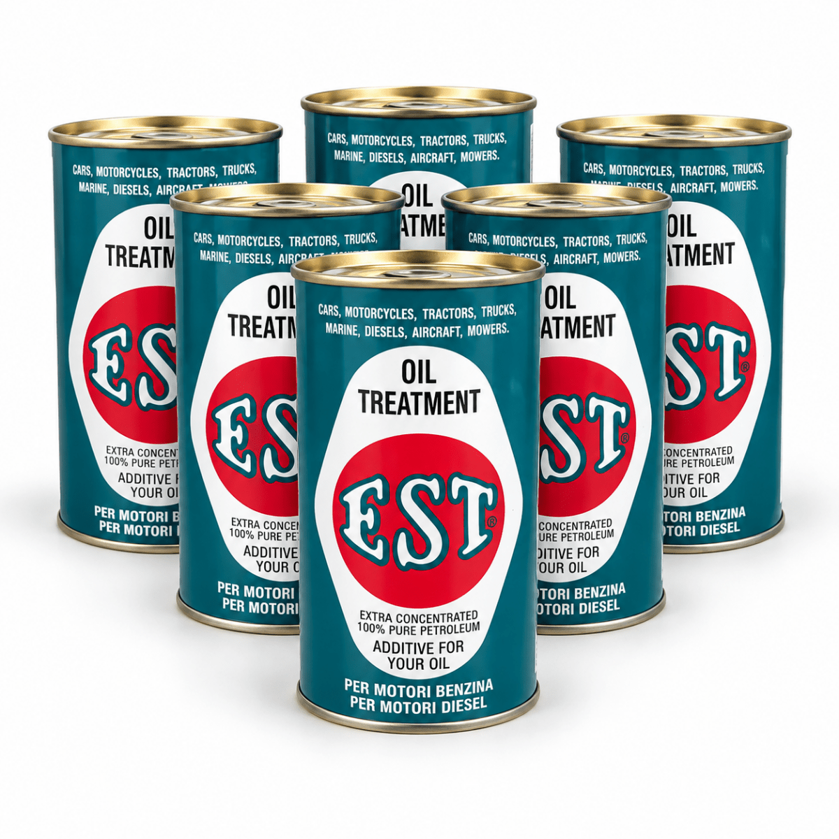 EST Oil Treatment Special Formula 300 ml – Additivo Olio Motore Benzina e Diesel – Confezione 6 Pezzi – Cod. 0601 - Techservice
