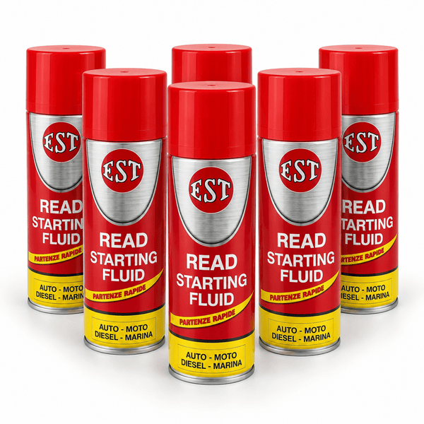 EST Read Starting Fluid 250 ml – Spray Avviamento Rapido Benzina e Diesel – Confezione 6 Pezzi – Cod. 0956 - Techservice