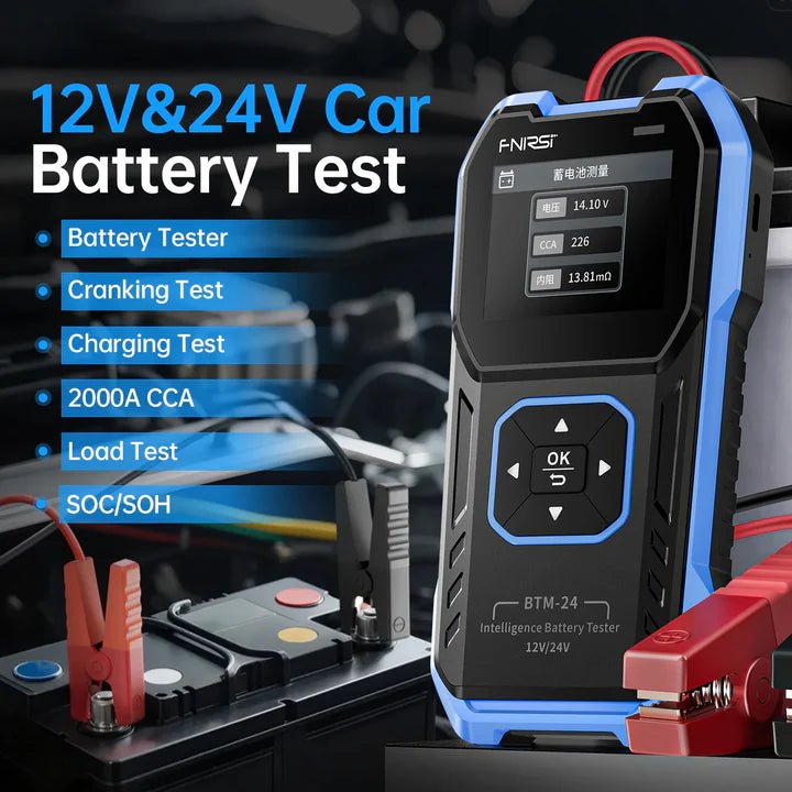 FNIRSI - TESTER MULTI - FUNZIONE PER BATTERIA AUTO 12V/24V 2000A CCA| BTM - 24 - Techservice