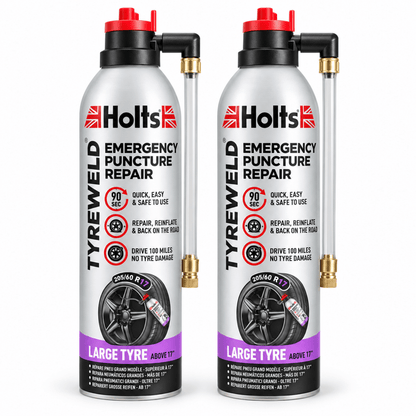 Holts Tyreweld Gonfia e Ripara Pneumatici 500 ml – Large Tyre oltre 17” – Confezione 2 o 4 Pezzi – HREP0055A - Techservice