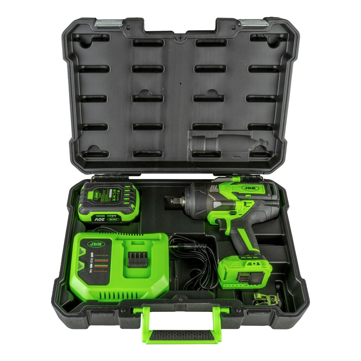 JBM AVVITATORE PNEUMATICO BRUSHLESS A BATTERIA 1/2" 1300NM CON VALIGETTA 60044C - Techservice