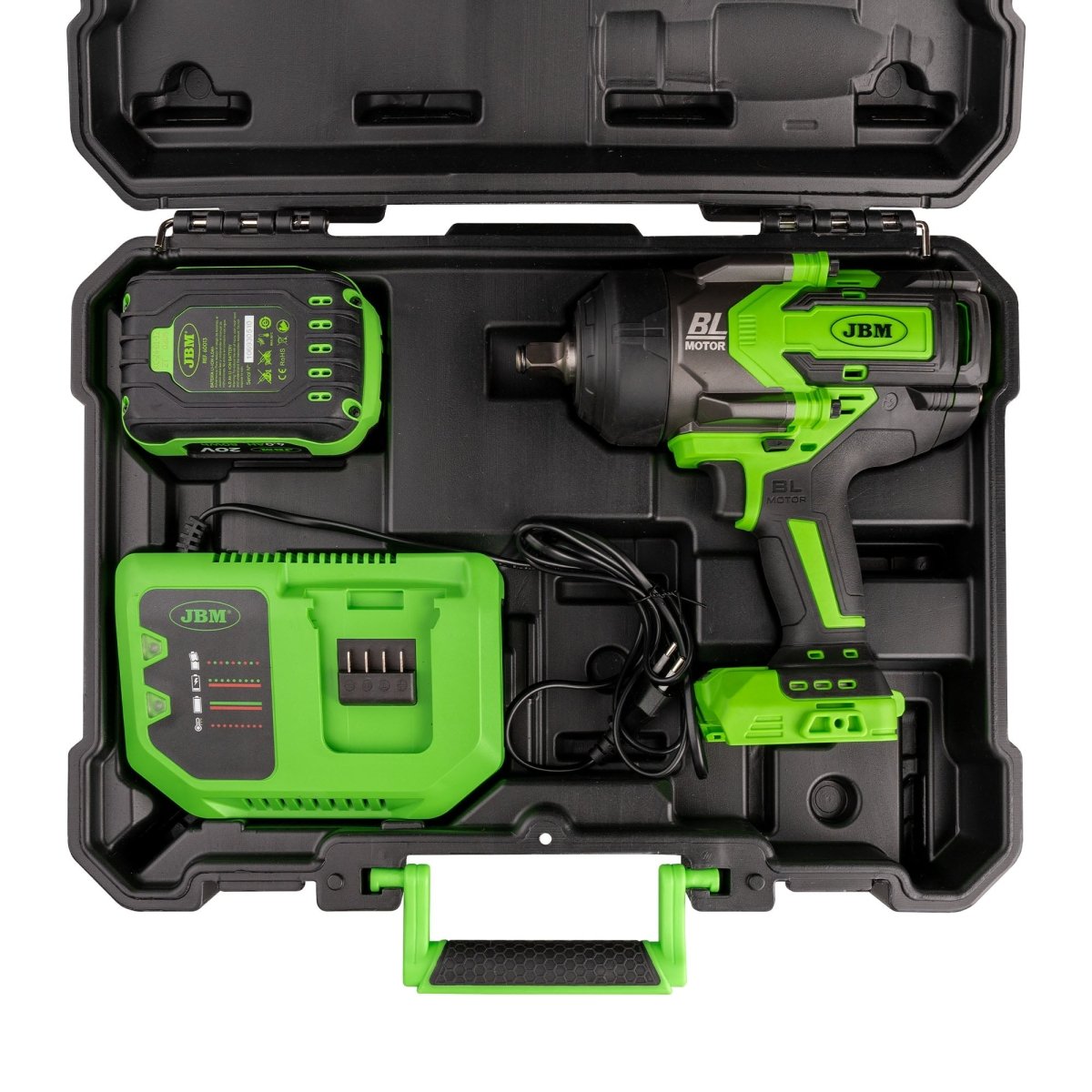 JBM AVVITATORE PNEUMATICO BRUSHLESS A BATTERIA 1/2" 1300NM CON VALIGETTA 60044C - Techservice