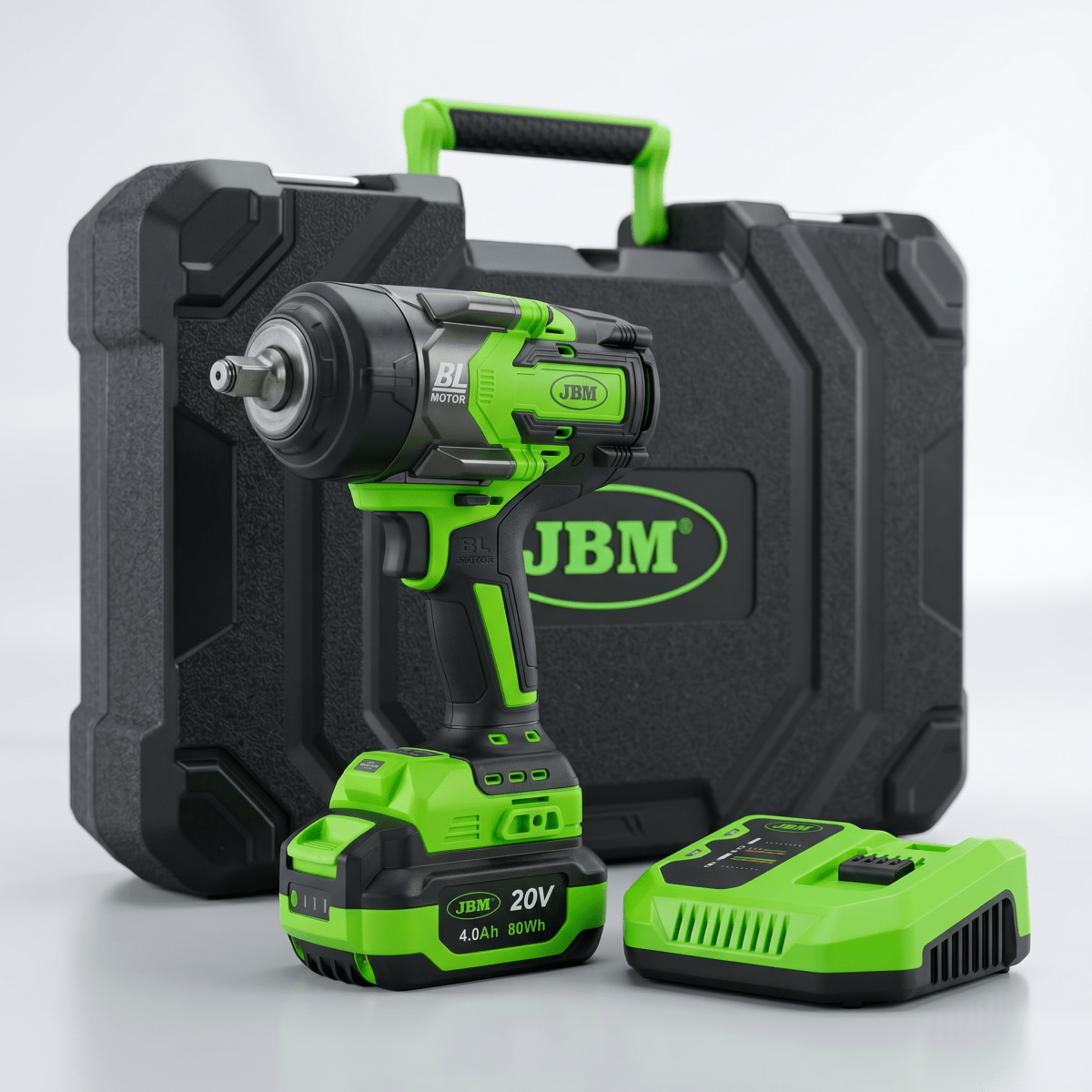 JBM AVVITATORE PNEUMATICO BRUSHLESS A BATTERIA 1/2" 1300NM CON VALIGETTA 60044C - Techservice
