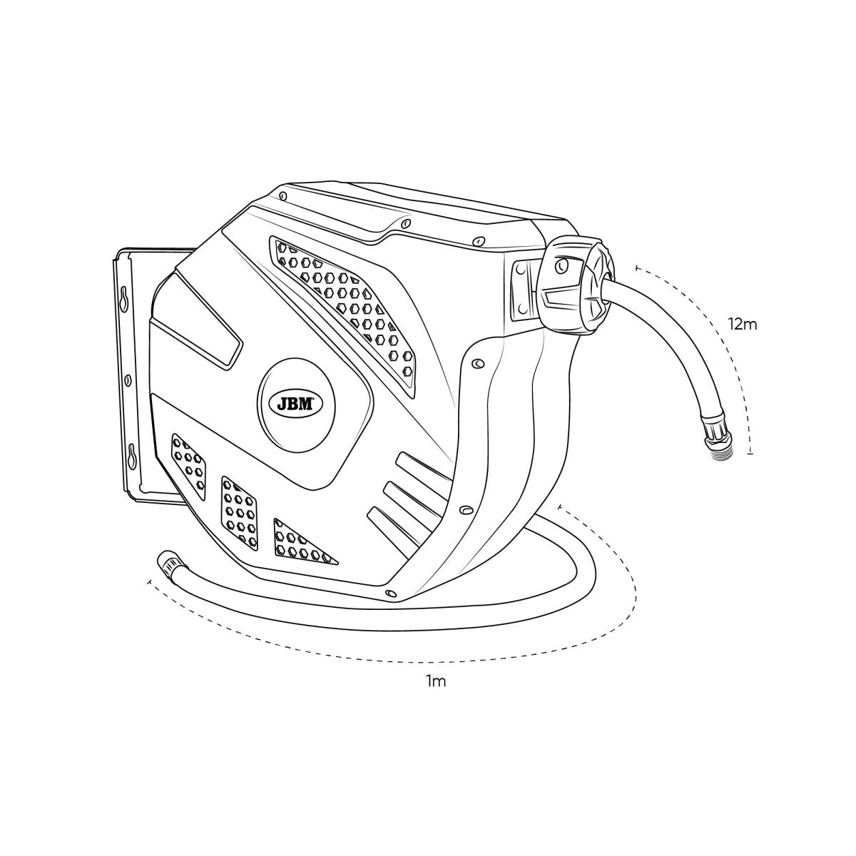 JBM AVVOLGITUBO DELL'ARIA 12+1M DA 3/8" 53581 - Techservice