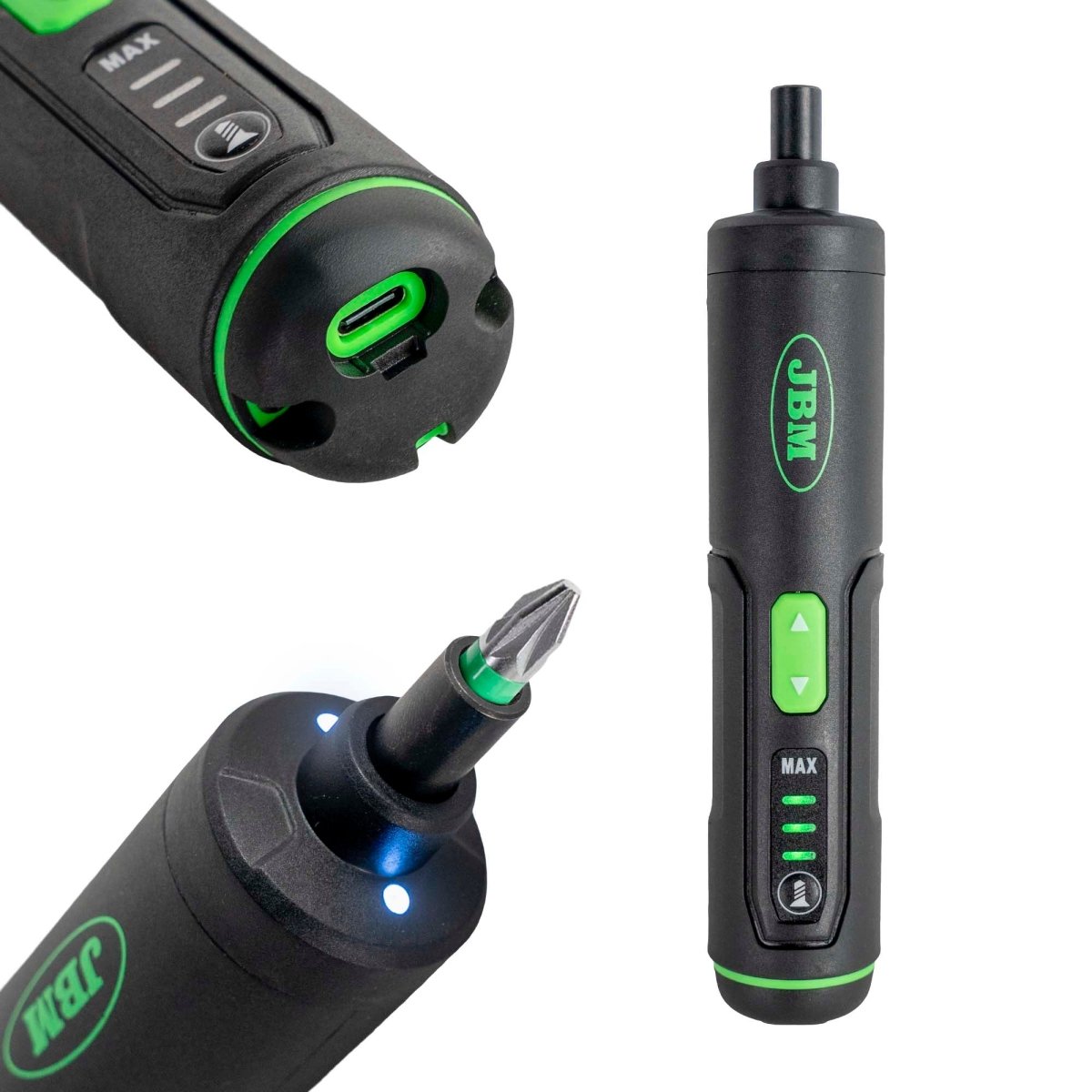 JBM CACCIAVITE A BATTERIA A 3 VELOCITÀ CON PUNTE 54860 - Techservice