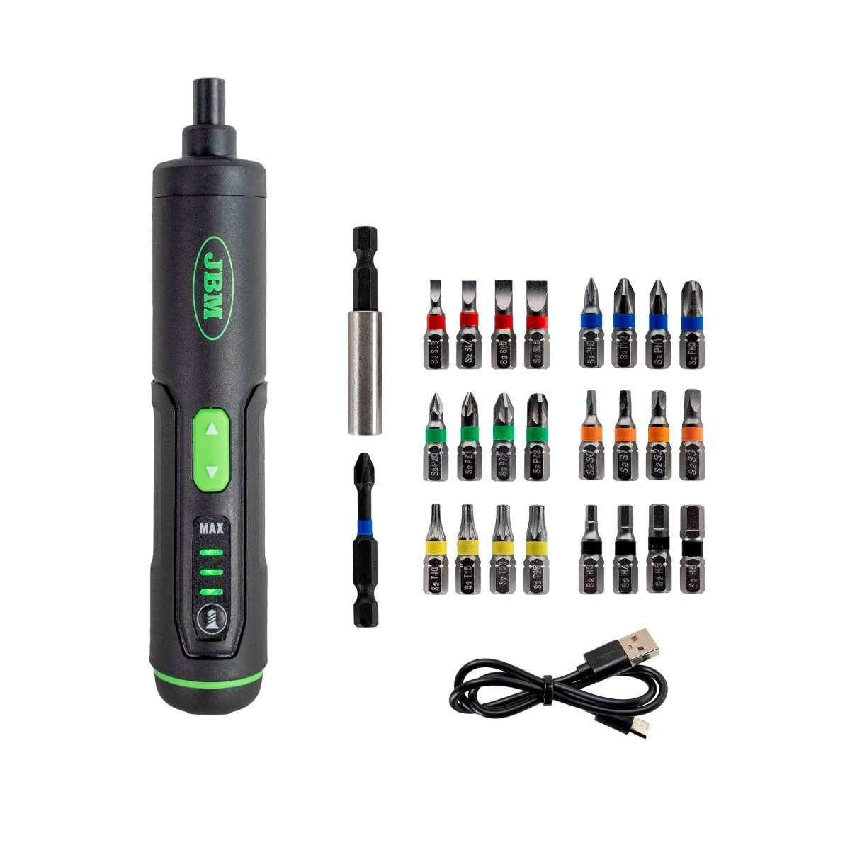 JBM CACCIAVITE A BATTERIA A 3 VELOCITÀ CON PUNTE 54860 - Techservice