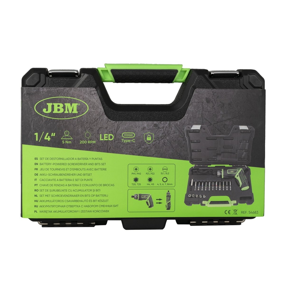 JBM CACCIAVITE A BATTERIA E SET DI PUNTE 54683 - Techservice
