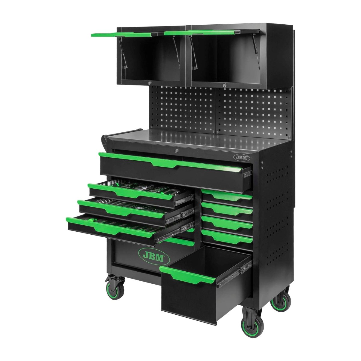 JBM CARRELLO CON 11 CASSETTI CON PANNELLI E ARMADI - CON UTENSILI 55118 - Techservice