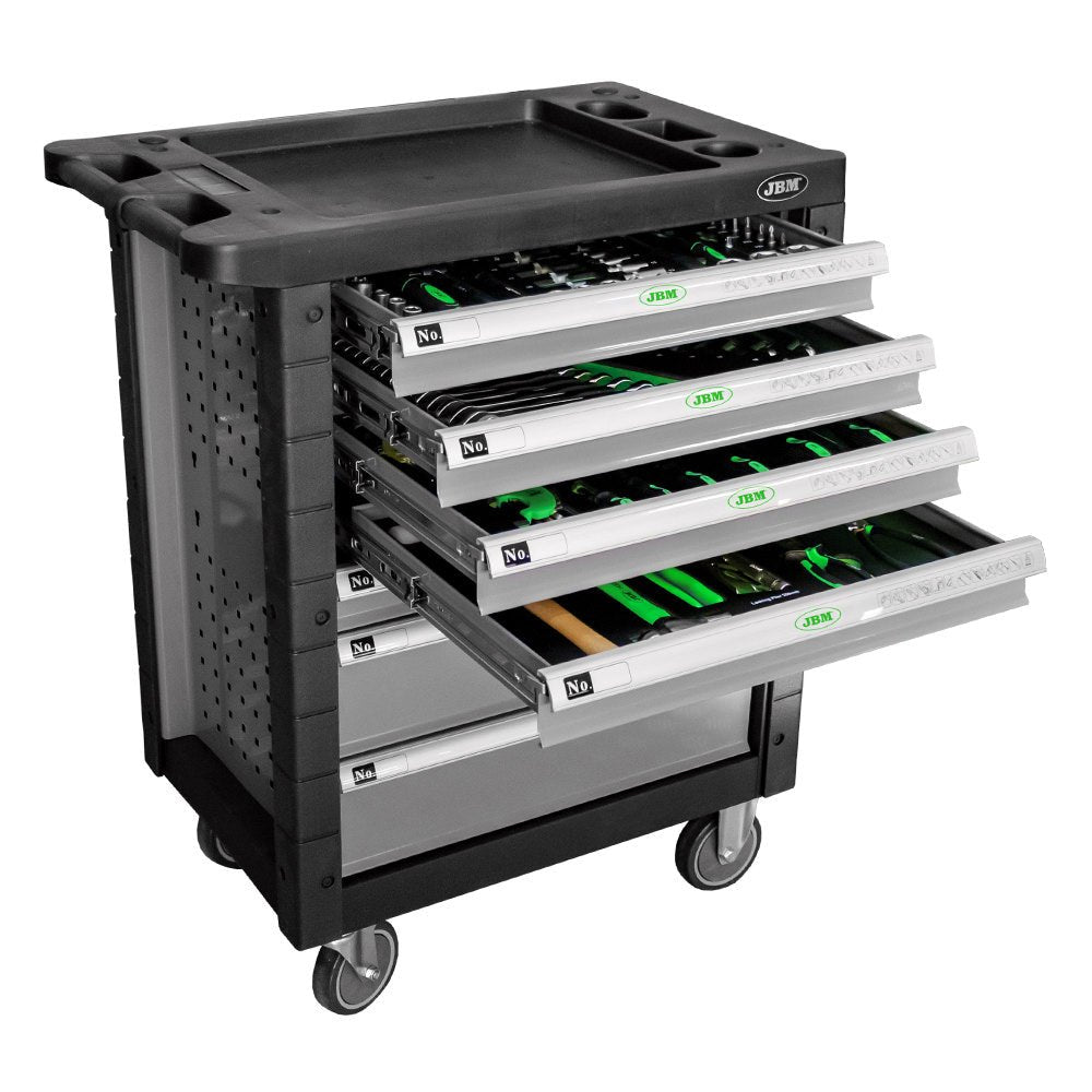 JBM CARRELLO CON 7 CASSETTI GRIGIO - CON 172 UTENSILI - Techservice