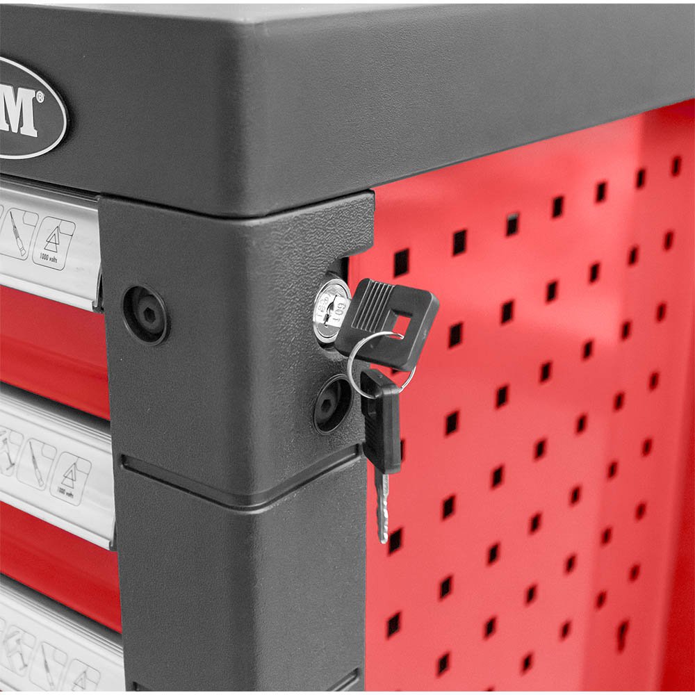 JBM CARRELLO CON 7 CASSETTI ROSSO - CON 172 UTENSILI - Techservice