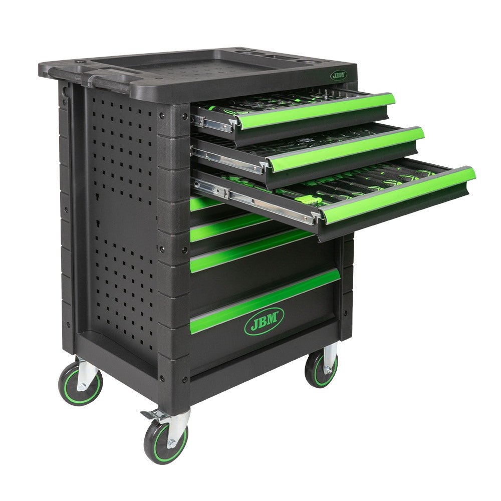 JBM CARRELLO CON 7 CASSETTI VERDE - CON 172 UTENSILI - Techservice