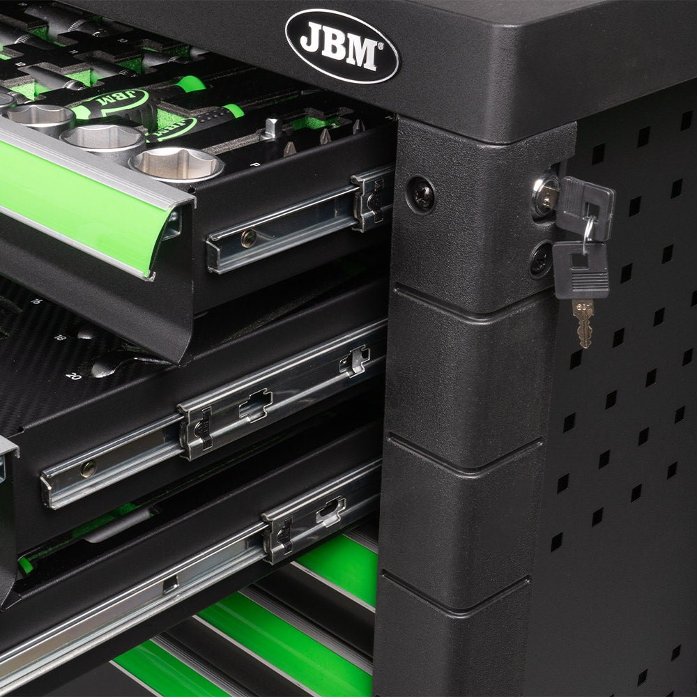 JBM CARRELLO CON 7 CASSETTI VERDE - CON 172 UTENSILI - Techservice
