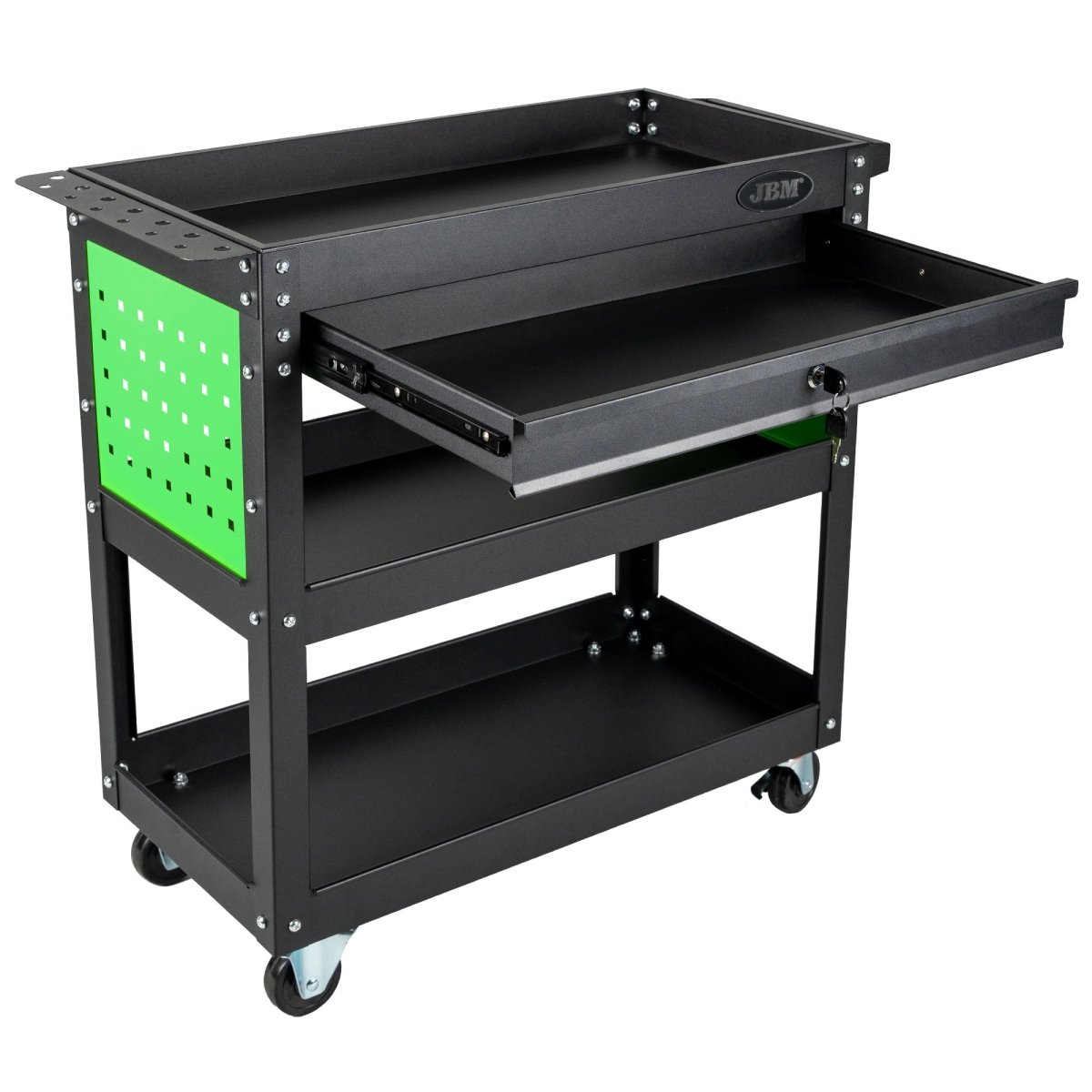 JBM CARRELLO DA OFFICINA A 3 LIVELLI CON 1 CASSETTO 54499 - Techservice
