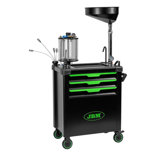 JBM CARRELLO RACCOGLITORE D’OLIO CON SISTEMA DI ASPIRAZIONE E SCOMPARTI 55049