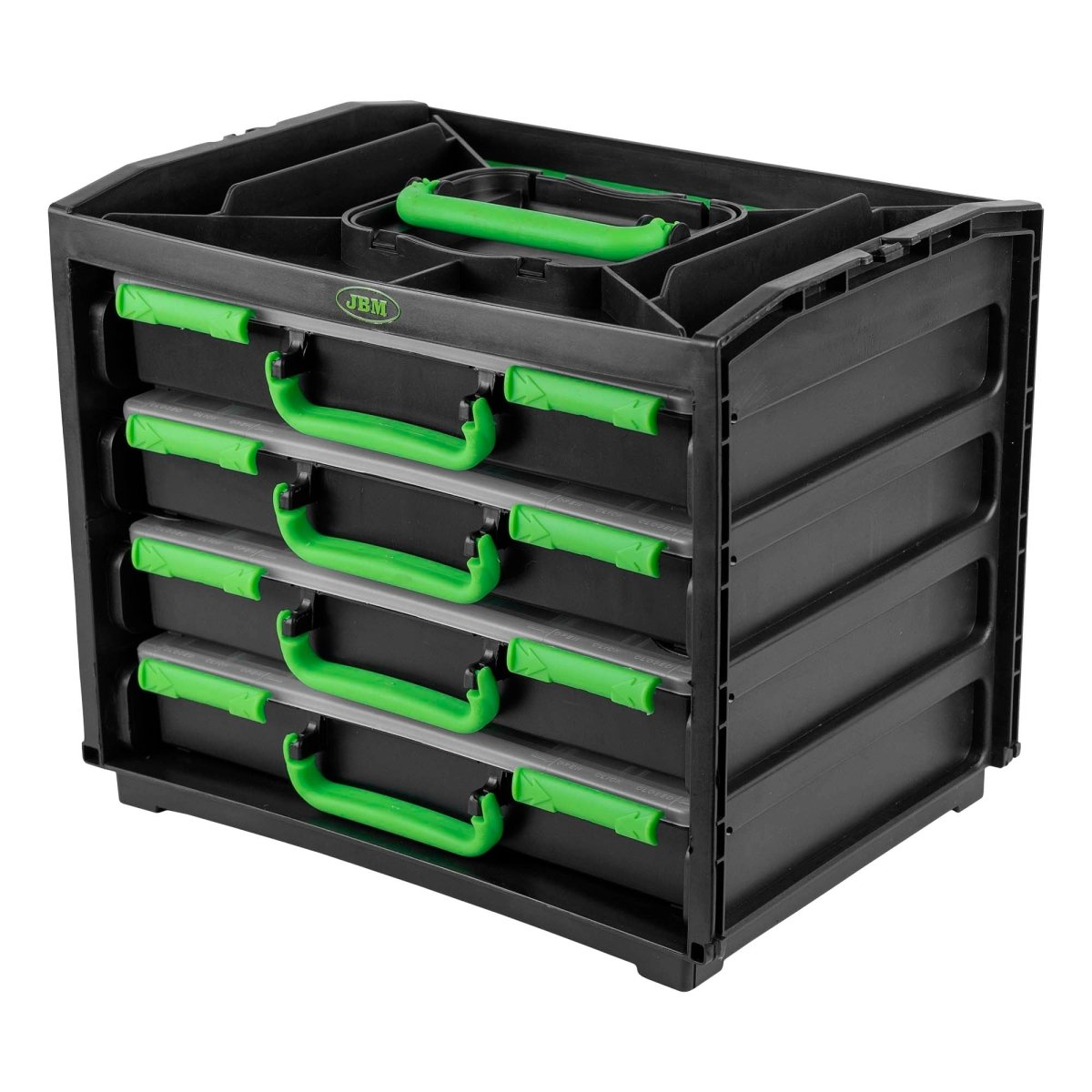 JBM CASSA CON 4 VALIGETTE IN PLASTICA ESTRAIBILI 54969 - Techservice