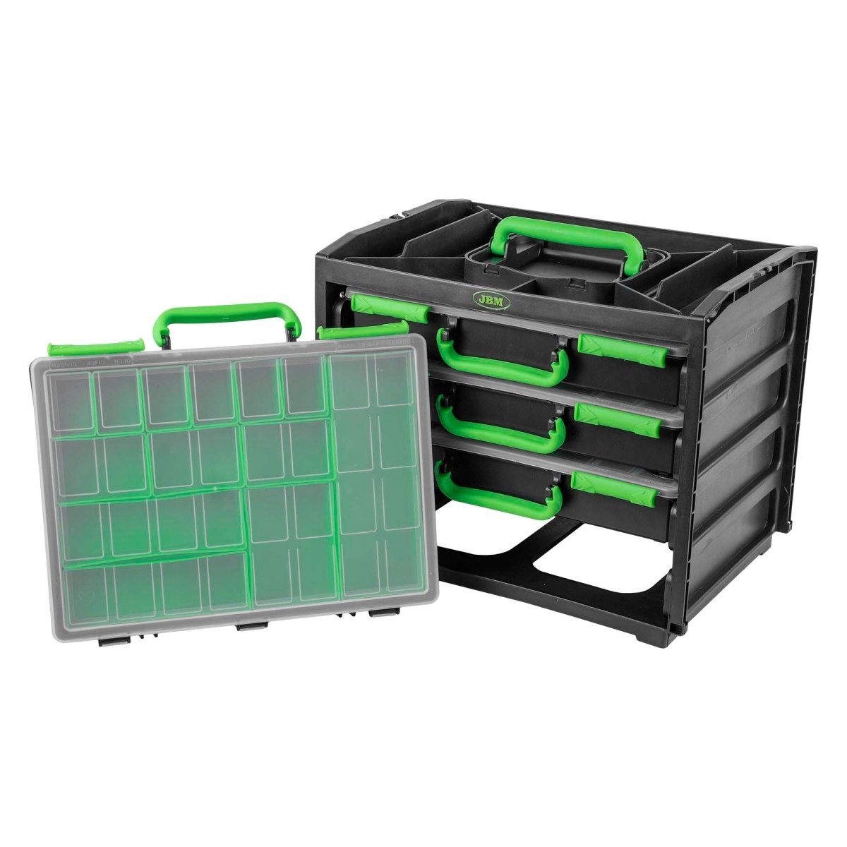 JBM CASSA CON 4 VALIGETTE IN PLASTICA ESTRAIBILI 54969 - Techservice