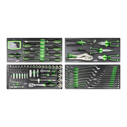 JBM CASSETTA PORTAUTENSILI METALLICA DA 143 PEZZI – FINITURA ZINCATA 54261 - Techservice