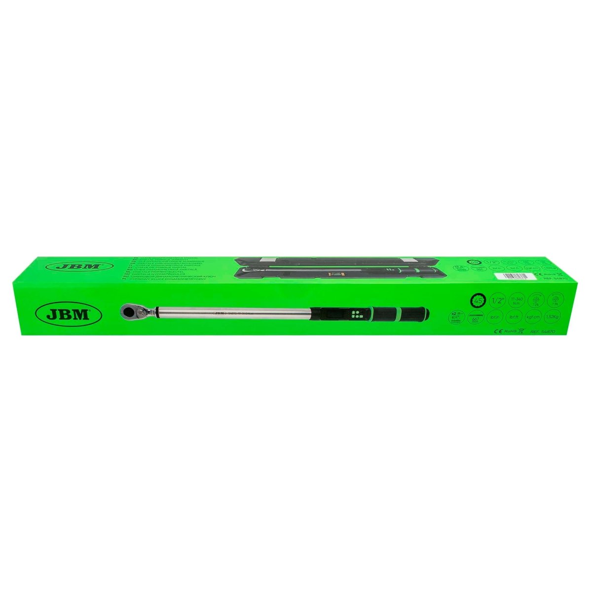 JBM CHIAVE DINAMOMETRICA DIGITALE 1/2" 17–340NM 54870 - Techservice