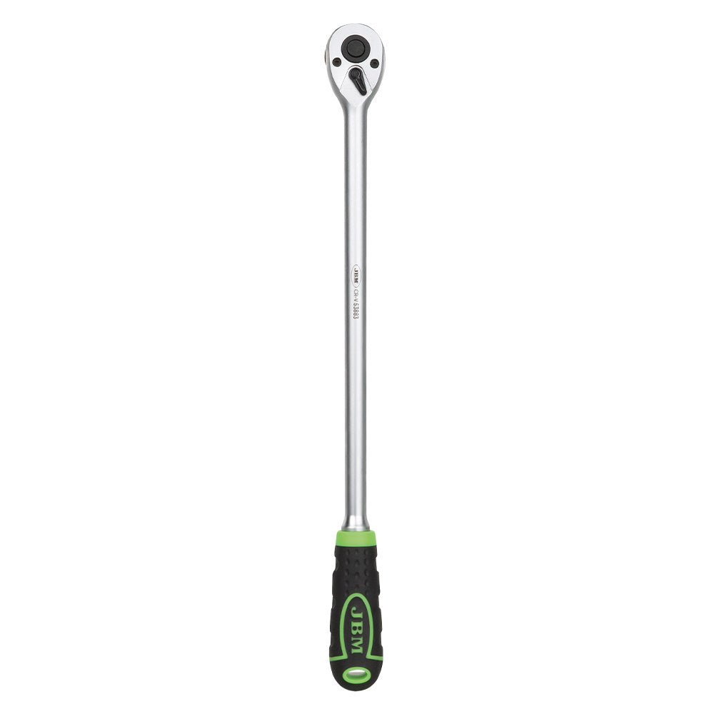JBM CRICCHETTO EXTRA LUNGO 1/4" 305MM CON TESTA A 72 DENTI 53883 - Techservice