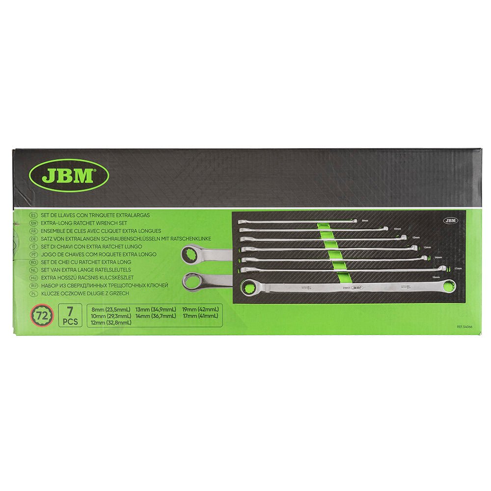 JBM MODULO DI 7 CHIAVI A CRICCHETTO EXTRA LUNGHE 54066 - Techservice