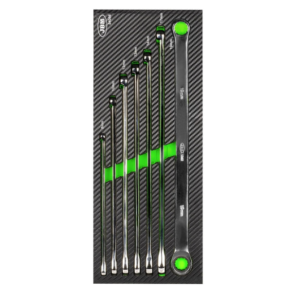 JBM MODULO DI 7 CHIAVI A CRICCHETTO EXTRA LUNGHE 54066 - Techservice