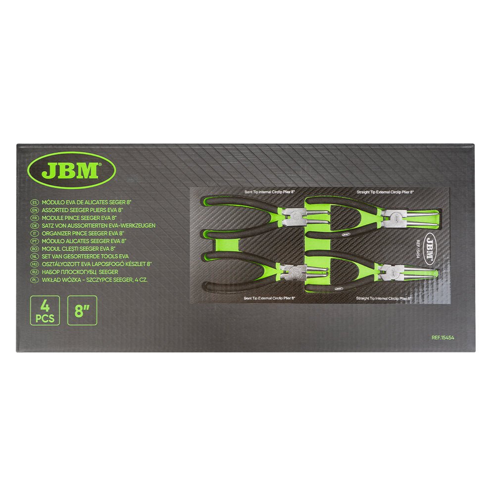 JBM MODULO DI PINZE SEEGER 8" EVA (200MM) 15454 - Techservice