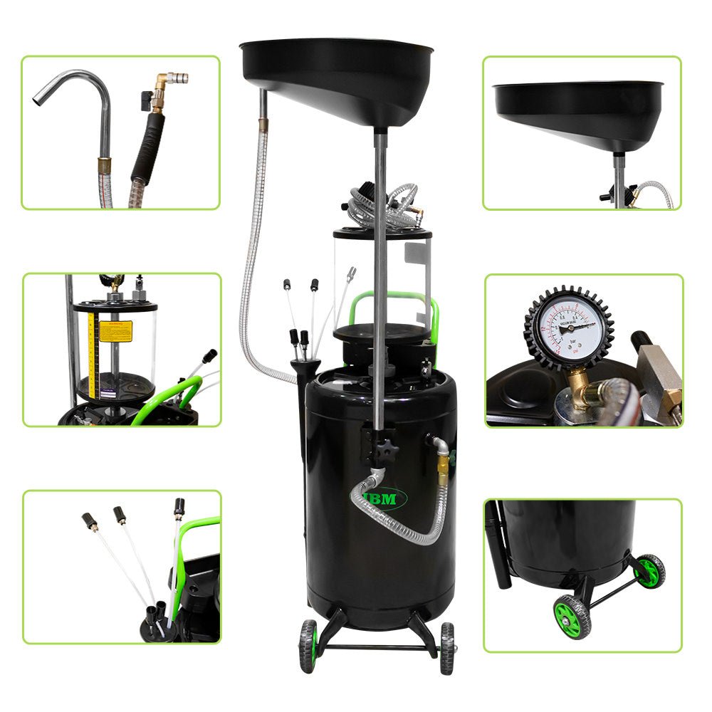 JBM RACCOGLITORE DI OLIO 90L CON SISTEMA DI ASPIRAZIONE 53874 - Techservice
