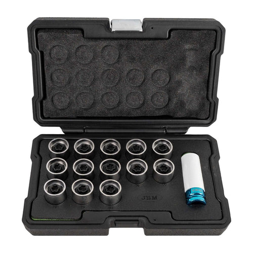 JBM SET DI 14 CHIAVI PER BULLONE DI BLOCCO RUOTA PER BMW/MINI 54818