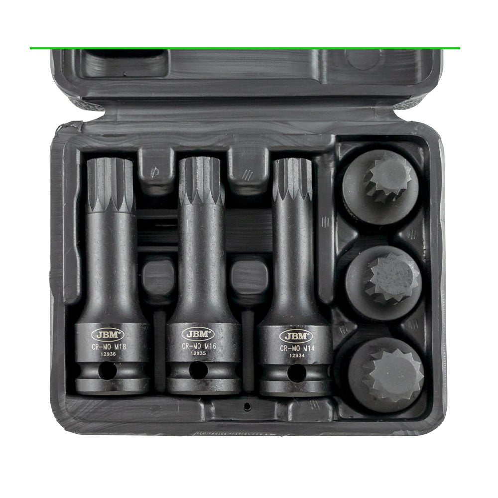 JBM SET DI 6 BUSSOLE E PUNTE XZN PNEUMATICHE 1/2” 52546 - Techservice