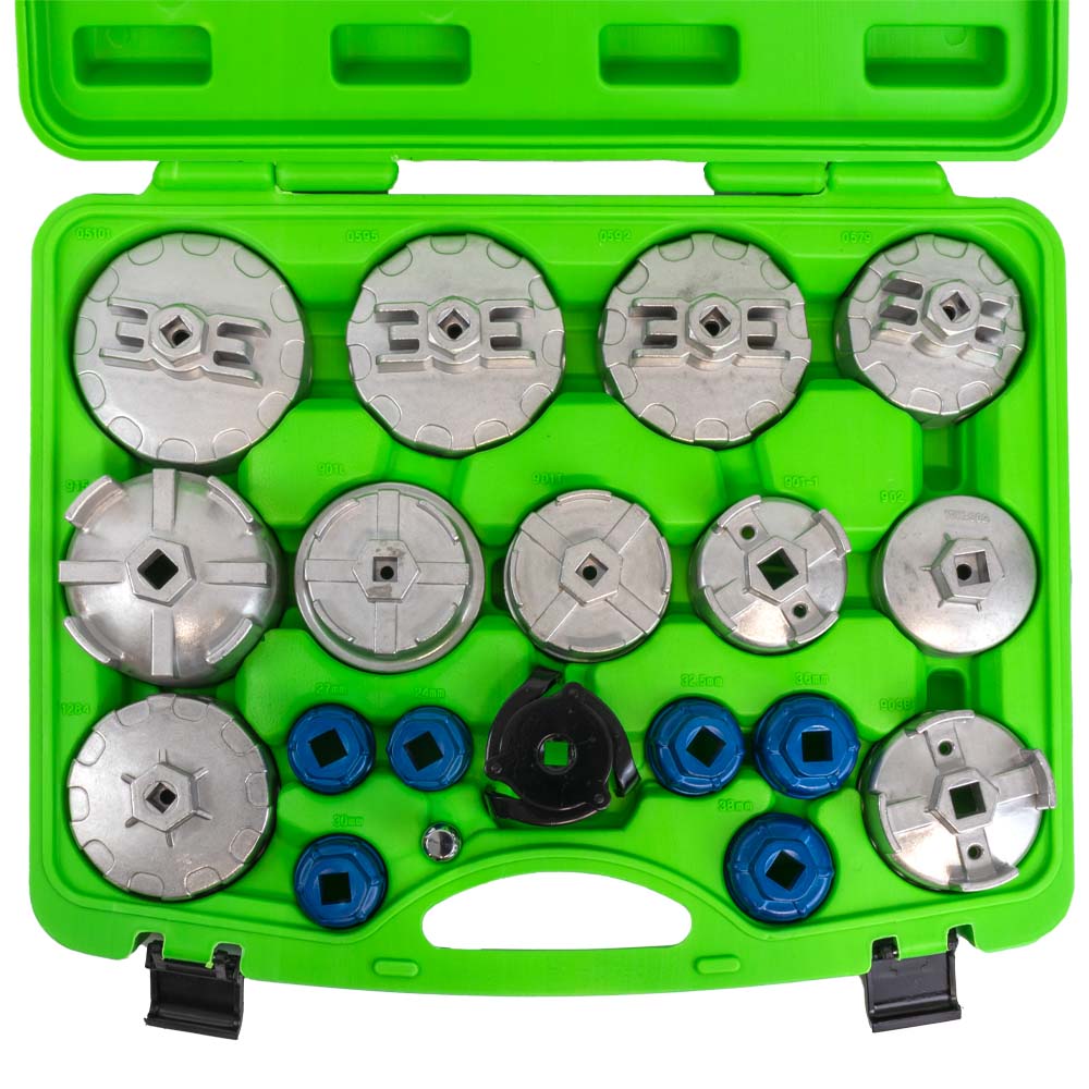 JBM SET DI ESTRATTORI PER FILTRI DELL'OLIO IN ALLUMINIO, 19 PZ. 54068 - Techservice