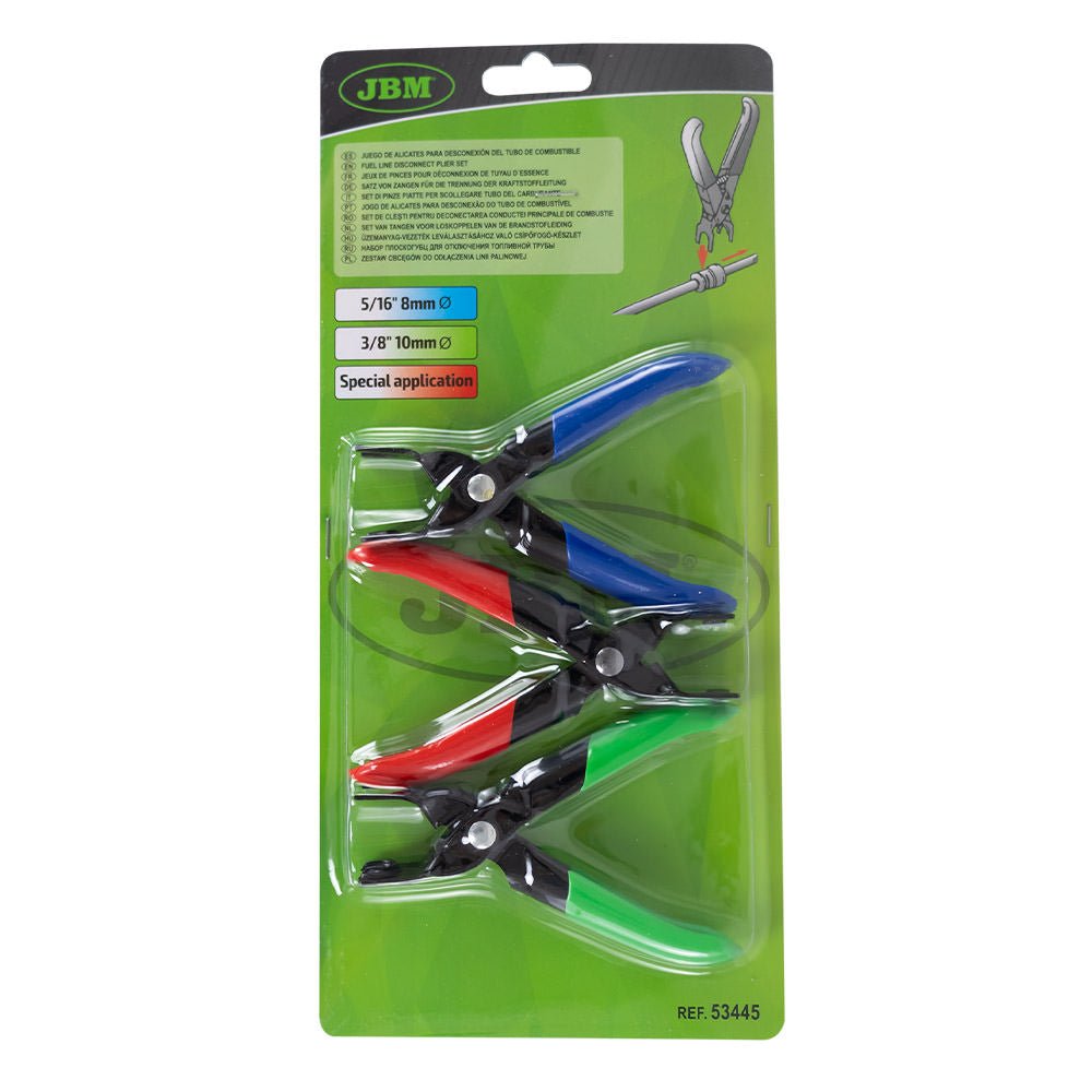 JBM SET DI PINZE PIATTE PER SCOLLEGARE TUBO DEL CARBURANTE 53445 - Techservice