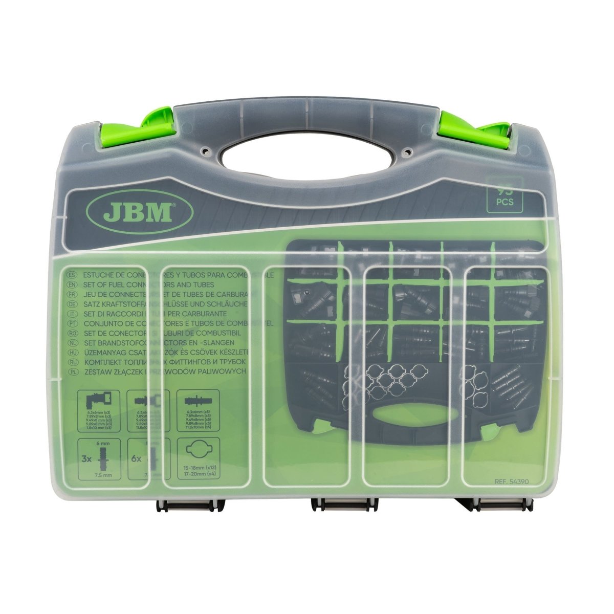JBM SET DI RACCORDI E TUBI PER CARBURANTE (95 PEZZI) 54390 - Techservice
