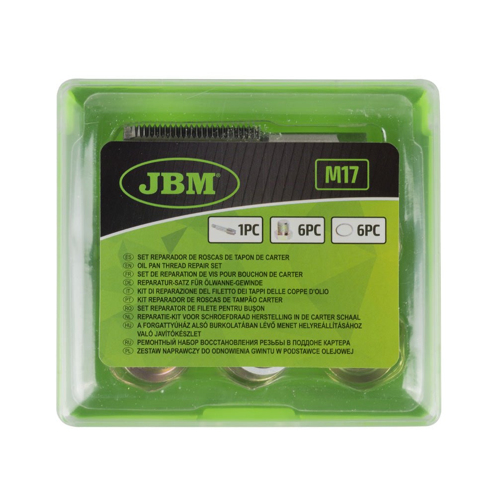 JBM SET DI REPARAZIONE DEL FILETTO DEI TAPPI DELLE COPPE D’OLIO (M-17) 53237 - Techservice