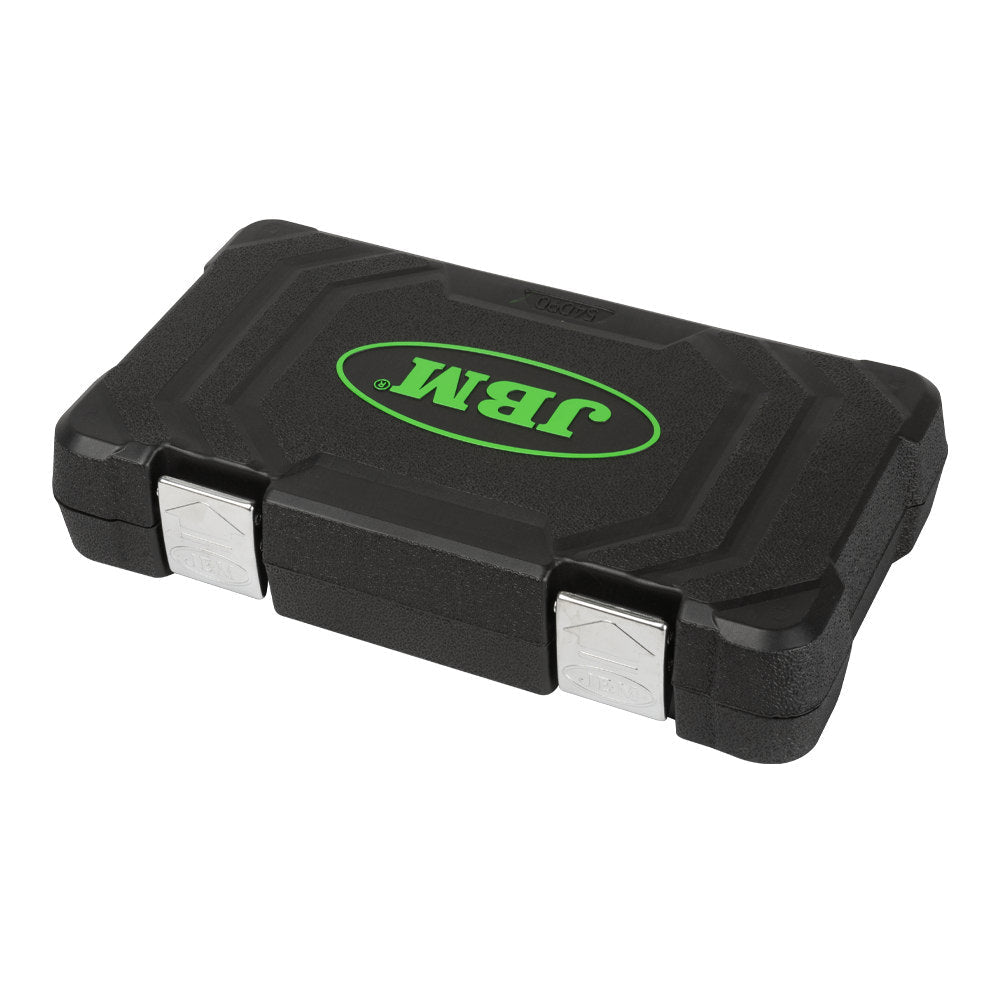 JBM SET DI UTENSILI DA 94 PEZZI CON BUSSOLE ESAGONALI DA 1/4" E 1/2" – FINITURA CROMATA 54049 - Techservice