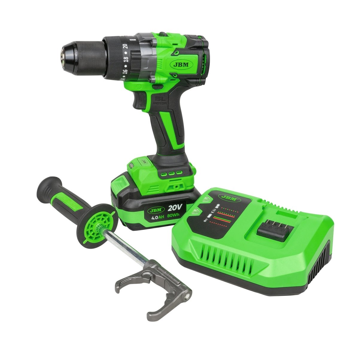 JBM TRAPANO A 2 VELOCITÀ BRUSHLESS A BATTERIA CON CUSTODIA 60047C - Techservice