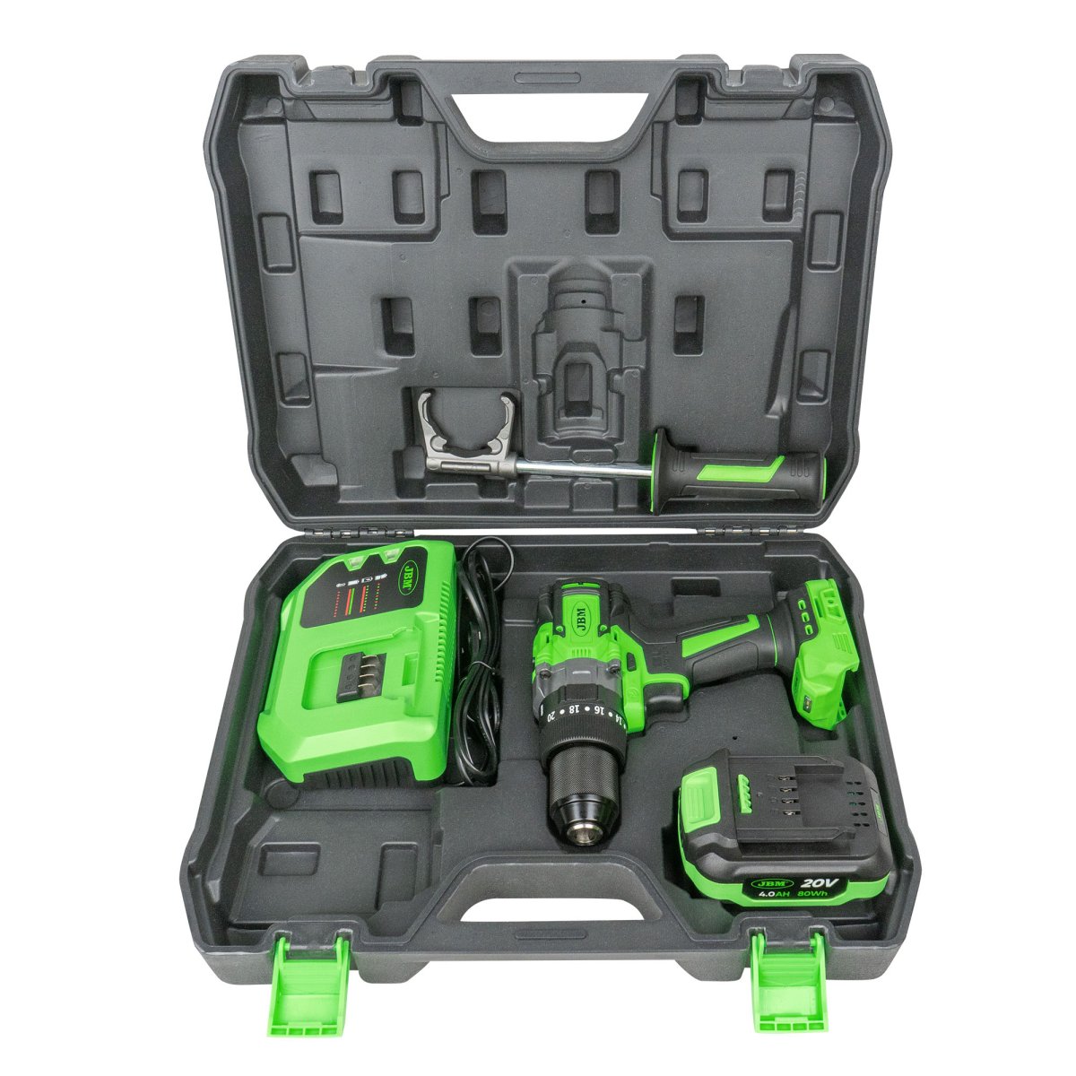 JBM TRAPANO A 2 VELOCITÀ BRUSHLESS A BATTERIA CON CUSTODIA 60047C - Techservice