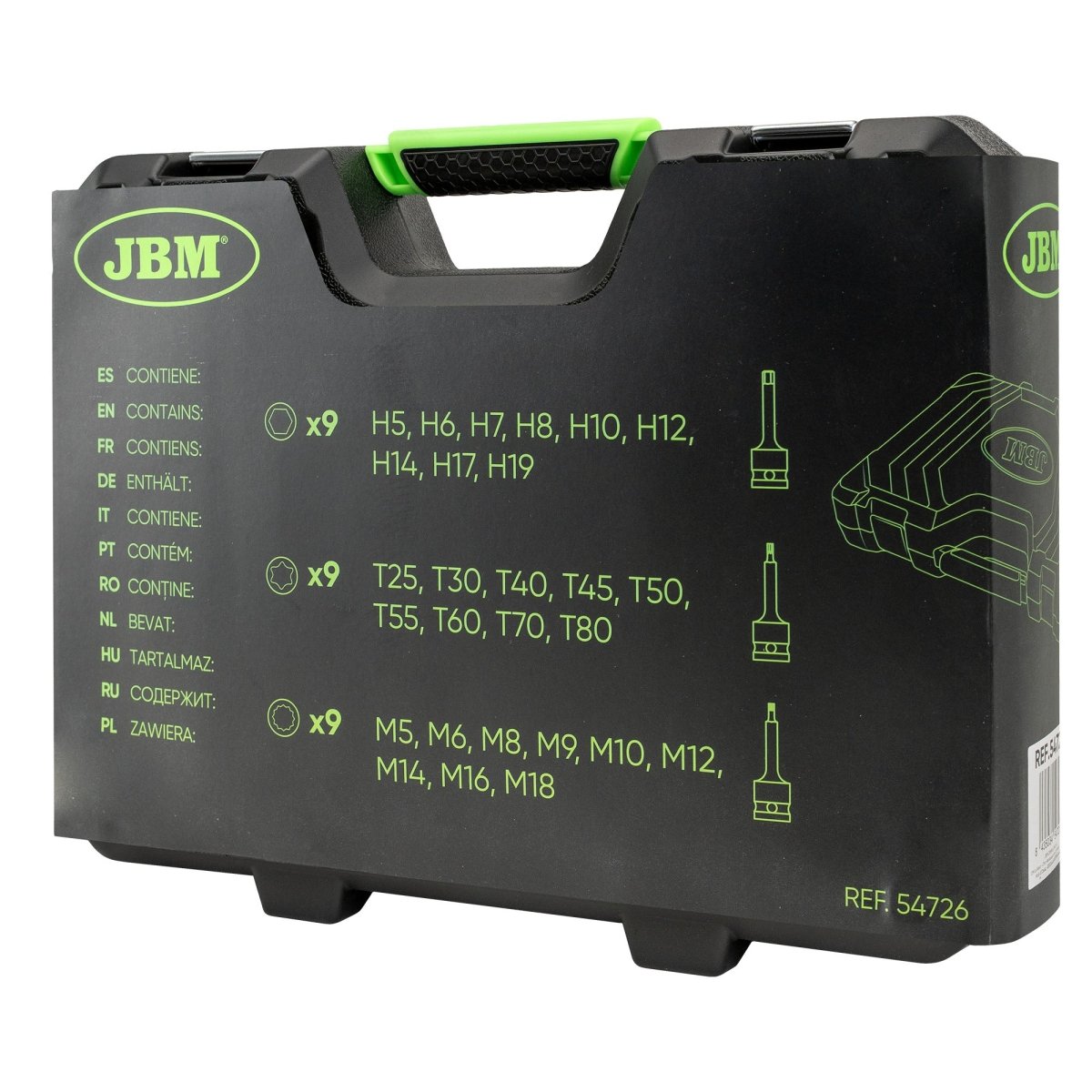 JBM VALIGETTA CON 27 PUNTE A PERCUSSIONE ASSORTITE 54726 - Techservice