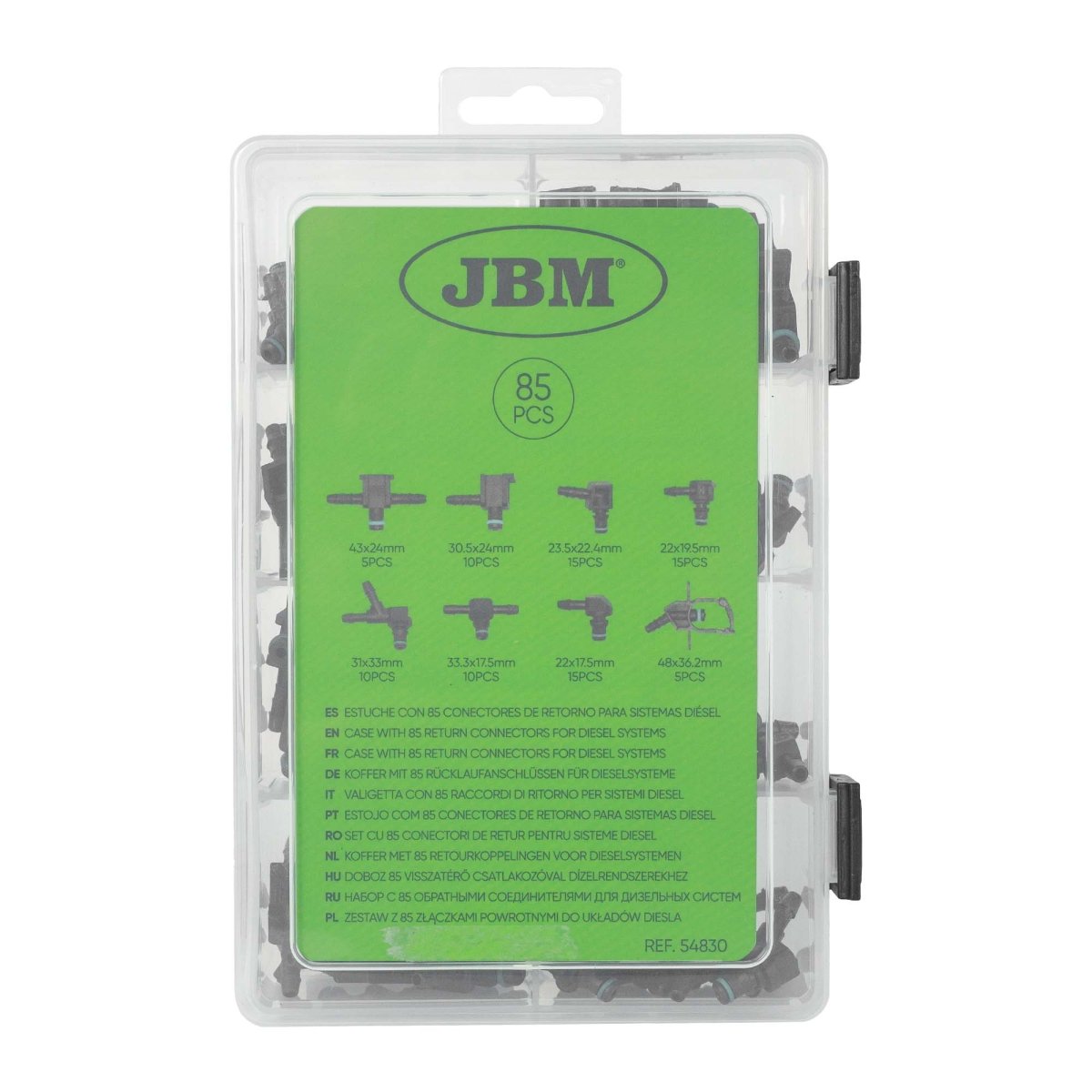 JBM VALIGETTA CON 85 RACCORDI DI RITORNO PER SISTEMI DIESEL 54830 - Techservice